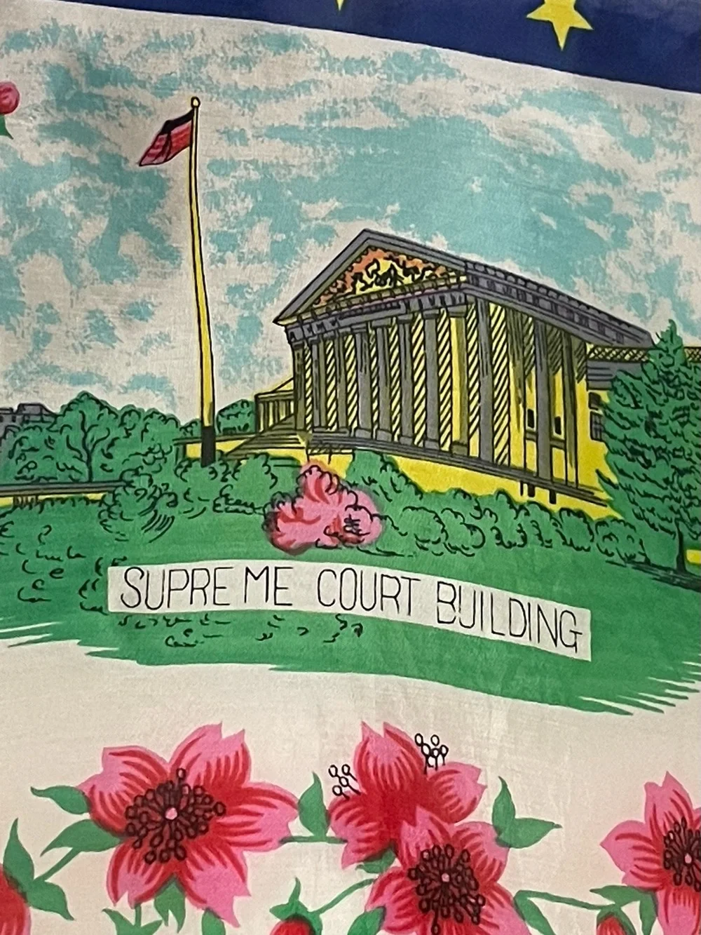 Rare Vintage 50s 60s Washington DC Souvenir Scarf 28 In Excellent Condition
